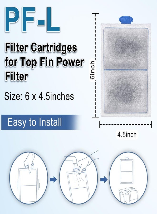 driamor 16 Pack PF-L Fish Tank Filter Cartridges Compatible with PF20, PF30, PF40 and PF75 Power Filters, Aquarium Large Carbon Filters Cartridge Replacement - Image 5